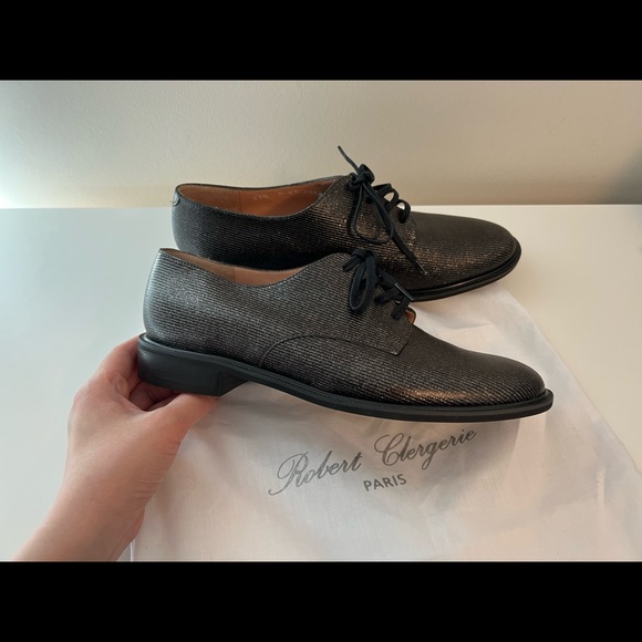 Robert Clergerie women’s black glitter loafer size 37.5 - Picture 4 of 9